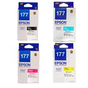 Singapore Original Epson 177 Black (C13T177190) and Cyan (C13T177290) and Magenta (C13T177390) /andYellow (C13T177490) Ink For Printer: XP 30, 102, 202, 402