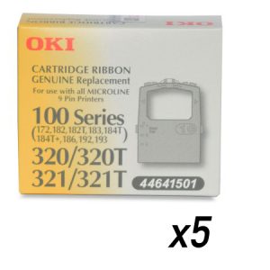 Singapore Original OKI ML100/320 Series Ribbon x5 #44641501 for Printer Model: ML172, ML182, ML182T, ML183, ML184T, ML184T+, ML186, ML192, ML193, ML320, ML320T, ML321, ML321T
